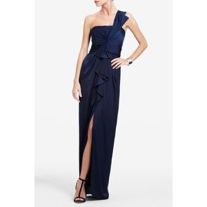 BCBGMaxAzria Barbara Dress Navy Sz 2 off shoulder
